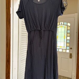 Latched Mama Blue Casual Short Sleeve Sundress